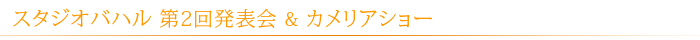 スタジオバハル第2回発表会&カメリアショー